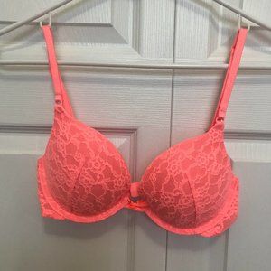 Victoria's Secret Push Up Bra Size 32C Orange